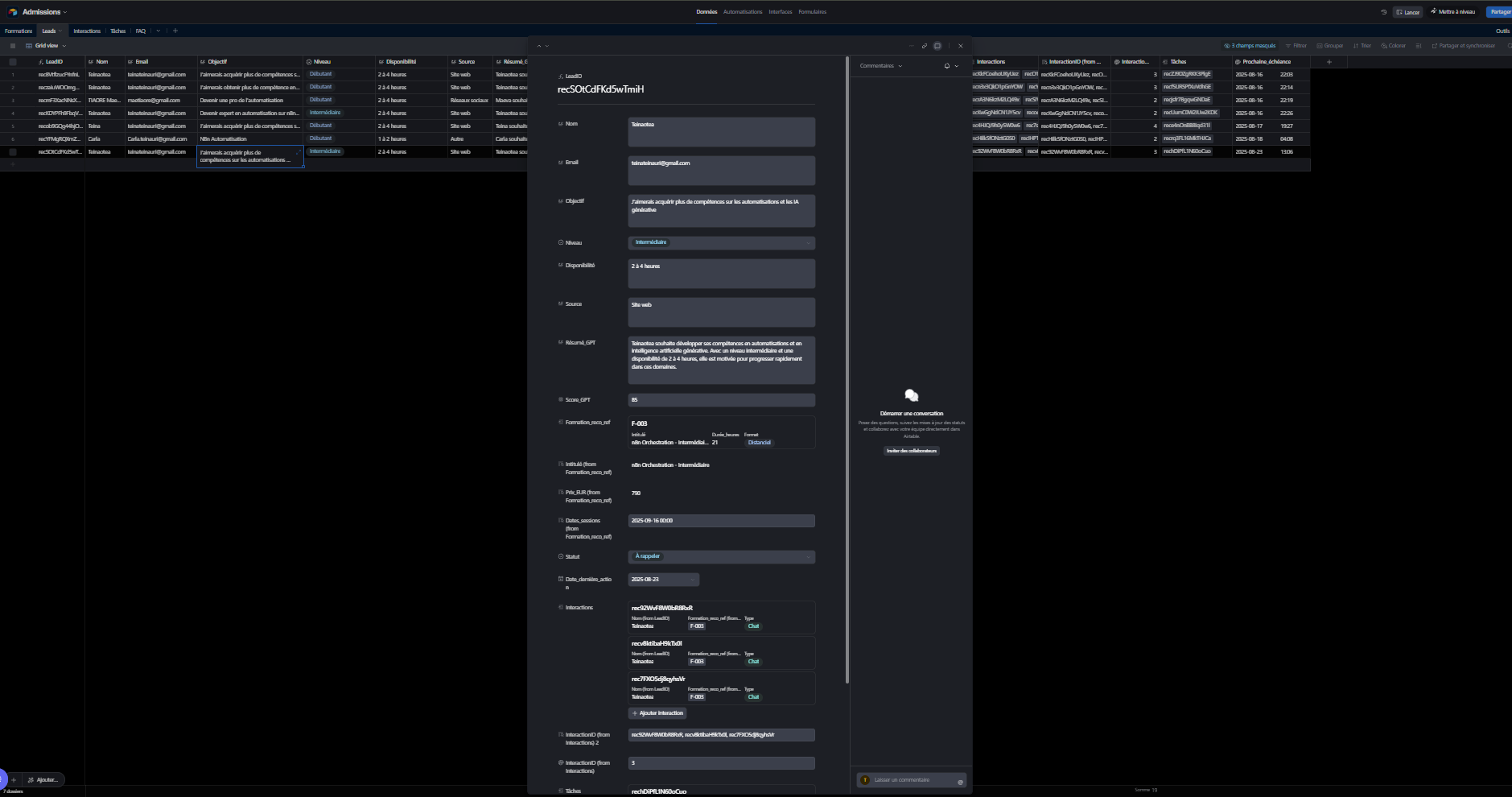 Interface Airtable
